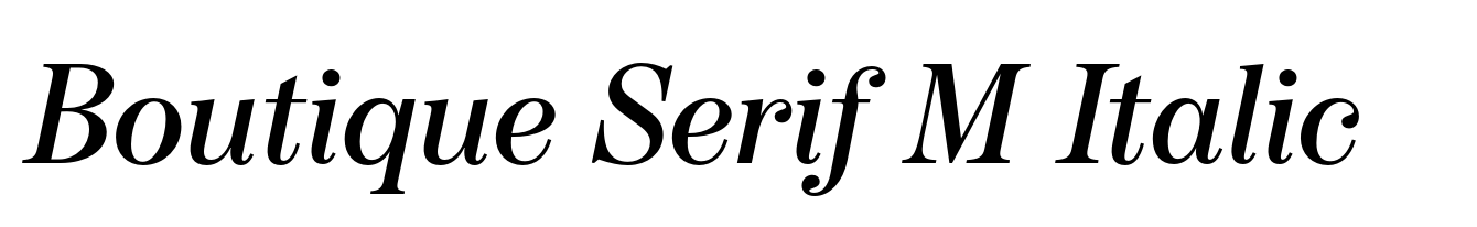 Boutique Serif M Italic